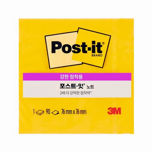 3M 포스트잇 슈퍼스티키 654 SSN 그리움노랑 76 76mm 90매