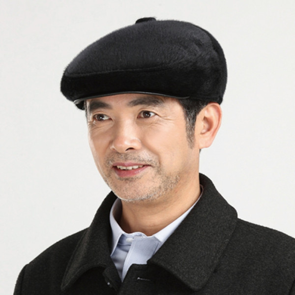 남성 중년 어르신 할아버지 방한 보온 헌팅캡 모자