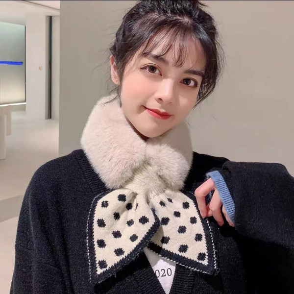 머플러 넥워머 페이크퍼목도리 니트 따뜻한목도리