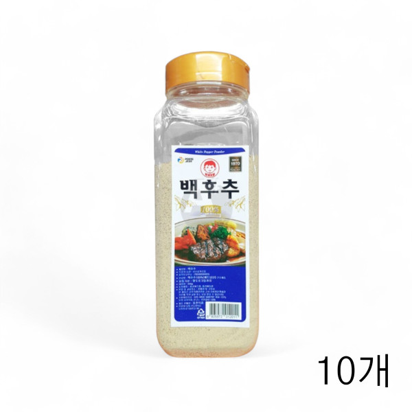 풍전식품 백후추 400g X 10개 하얀후추가루 향신료 시즈닝 식재료 후춧가루 흰후추