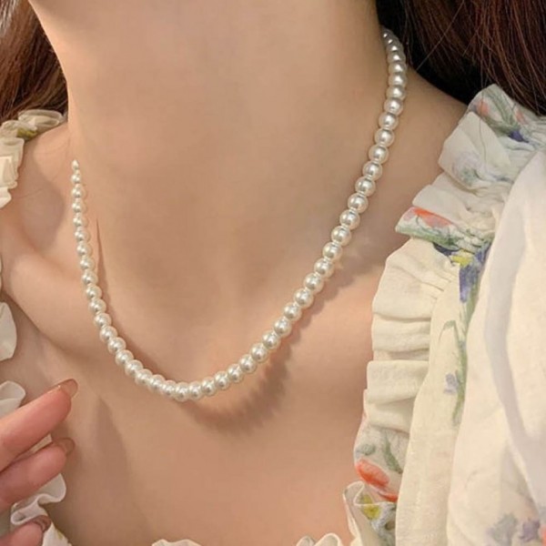 진주목걸이 레이어드 포인트 목걸이 러블리 클래식 캐주얼 미니진주넥 데일리아이템