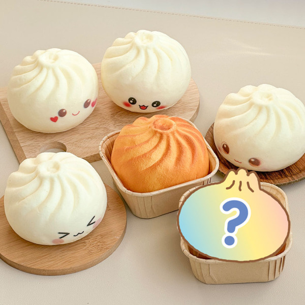 군만두를 찾아라 랜덤 스퀴시 촉감놀이 말랑이 주물럭 (6개)