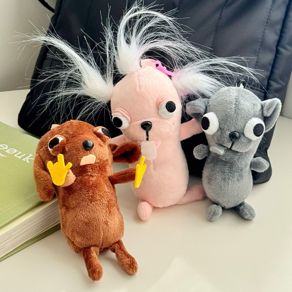못생긴 치와와 강아지 동물 인형 키링 3종 웃긴 킹받는 하찮는 쓸데없는 쓸모없는 유행
