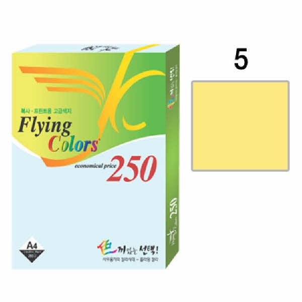 플라잉컬러250 (NO05)(A4 80g 연노랑 250매 팩)
