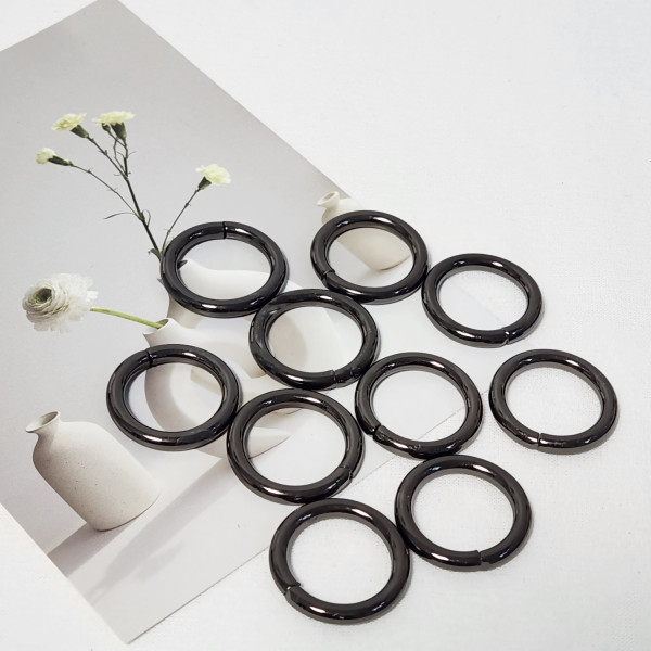 연결고리 O링 전기도금 부자재 오링 흑니켈 10개 20mm
