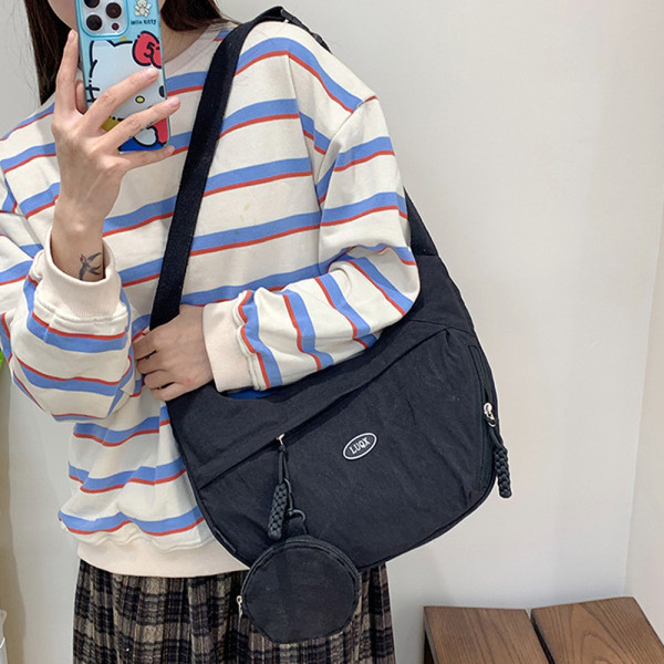 여성 크로스 가방 가벼운 핸드폰 여행용 백 블랙