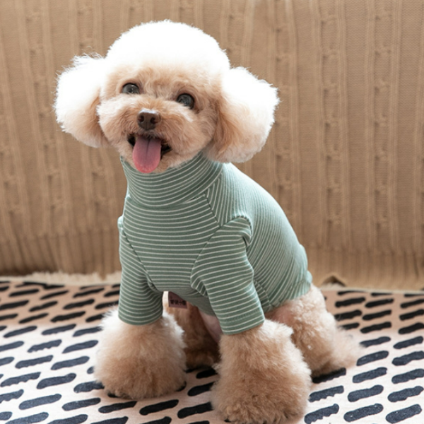 비유펫 쫀득 단가라 스트라이프 이너 목티 XS 3XL