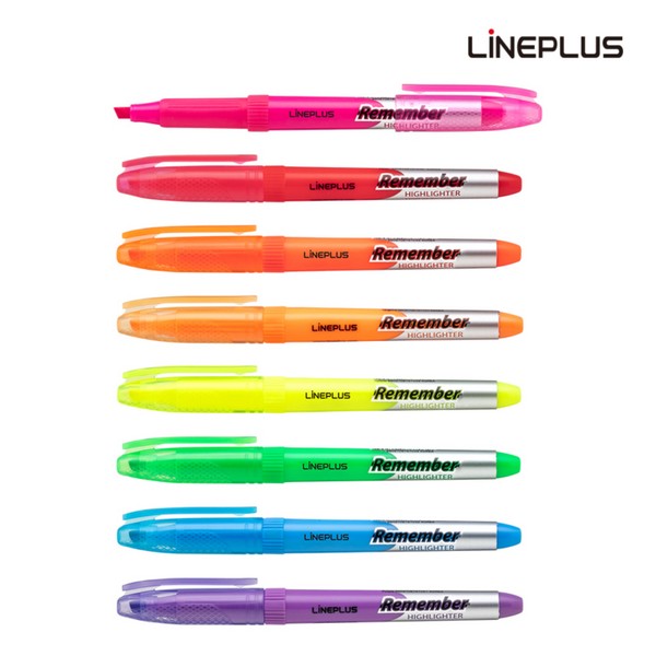 리멤버 형광펜 퍼플 4.0mm 라인플러스