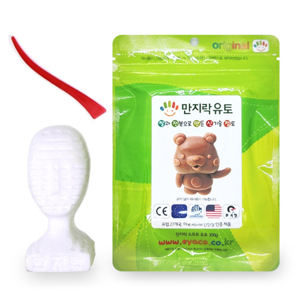 TNB 만지락 두상 만들기세트 소프트 유토 300g