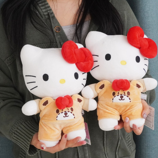 산리오 멜빵 헬로키티 키티 고양이 인형 굿즈 24cm HELLOKITTY 캐릭터