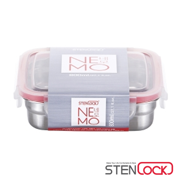 스텐락 네모 정사각밀폐용기 9호 800ml