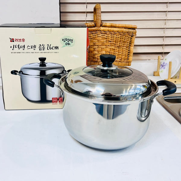러브송 IH인덕션겸용 스텐 곰솥 26cm