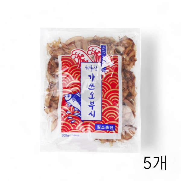 해울찬 가쓰오부시 국물용 가다랑어포 500g X 5개 가시오부시 육수용 토핑용 타코야키
