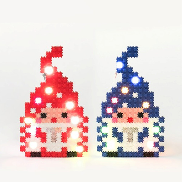 (CL) 8mm 디폼블럭 크리스마스 산타 요정 LED 패키지