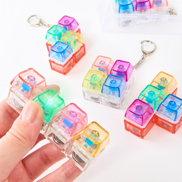LED 투명 딸깍이 키링-12EA