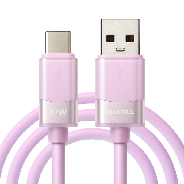 맥스틸 usb고속충전케이블 USB to C 3A 67W 케이블 2M 퍼플 MT U