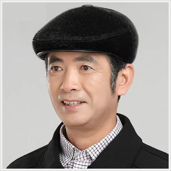남성 겨울 방한용 따뜻한 골프 파크볼 베레모 헌팅캡