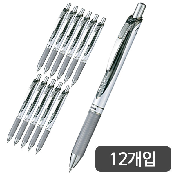 펜텔)에너겔 메탈포인트펜(BL77/0.7mm/흑색)-다스(12개입)