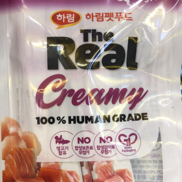 하림 더리얼 크리미 연어 닭가슴살 반려묘 사료 50g