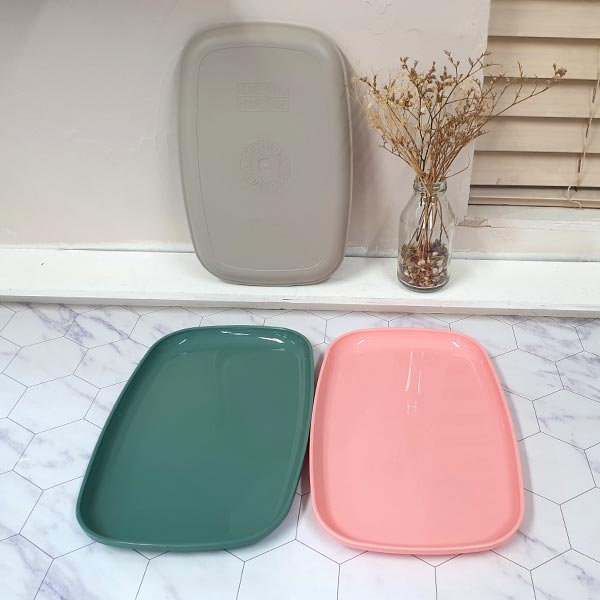 파스텔 직사각쟁반 특대 색상랜덤 29x19cm
