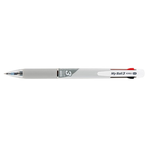 마이펜 마이볼 3색볼펜 그레이 0.5mm
