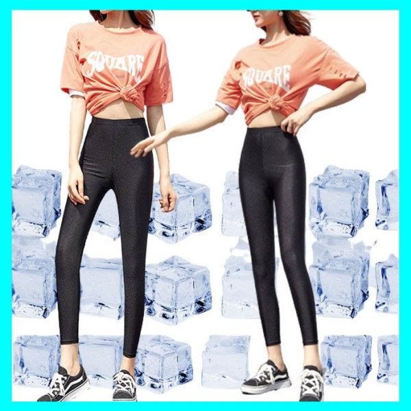 빅사이즈 쫀쫀레깅스 9부 아이스 쿨레깅스 냉감레깅스 L 3XL 5XL 큰사이즈