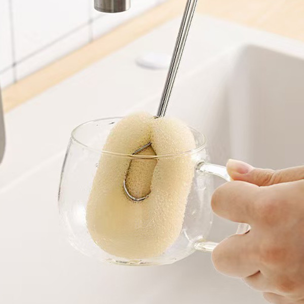텀블러 병 설거지 세척 솔 집게 1p 스펀지 4P 24.5cm