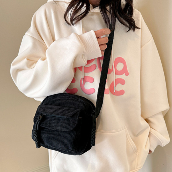 여성 여행 용 미니 크로스 백 핸드폰 가방 블랙