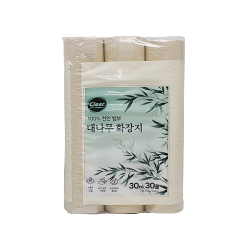 클리어 대나무 두루마리화장지 3겹 30M 30롤
