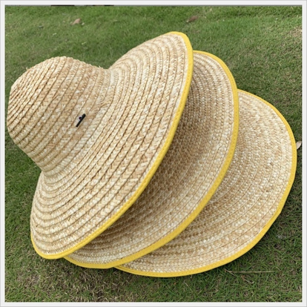 밀집모자 농사 농부 여름 창넓은 밀짚 모자 47cm
