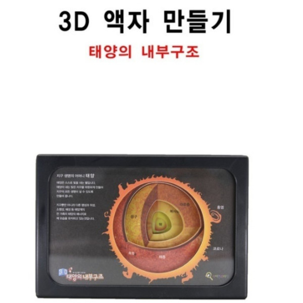 3D 액자 만들기 (태양의 내부구조)
