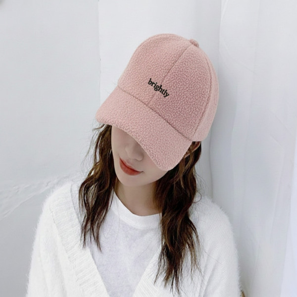방한 뽀글이 겨울모자 핑크