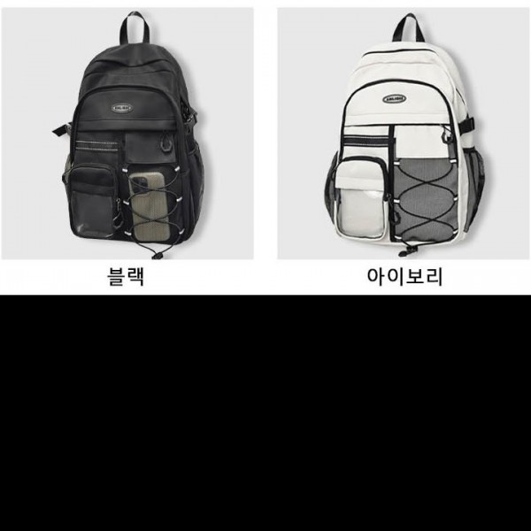 디자인 일상 백팩 다용도 수납 다수 포켓 매쉬 소지품을 체계적으로 정리 베이직한 색상