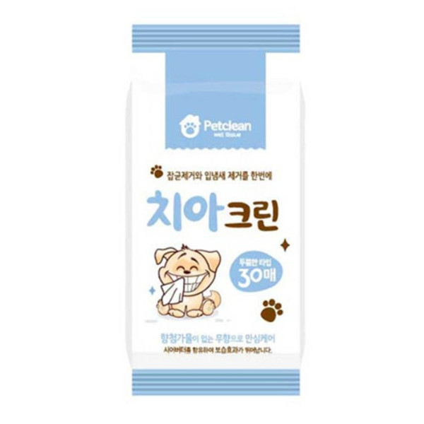 펫크린 강아지물티슈 치아크린 물티슈 30매 x 12개입 1박스
