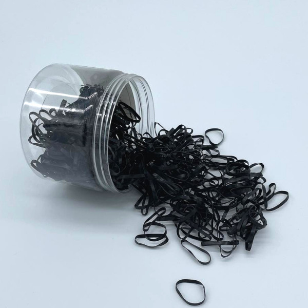 블랙 머리끈 헤어끈 고무줄세트 500pcs