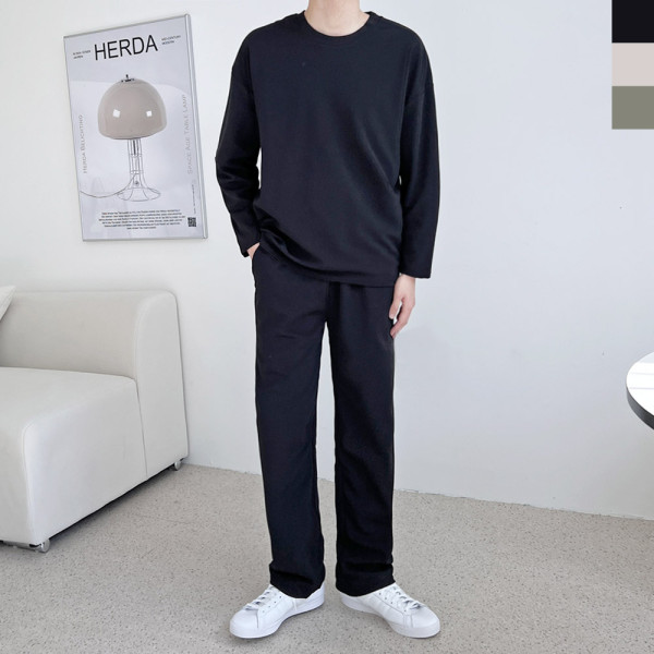 GQQ STT221 남자노링클일자밴딩상하세트