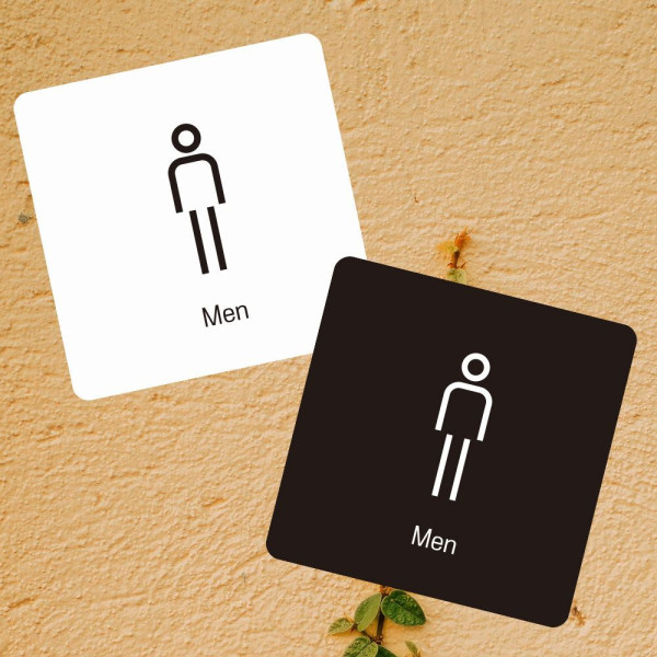 Men1 부착형 정사각 소형안내판 13x13cm 디자인문패