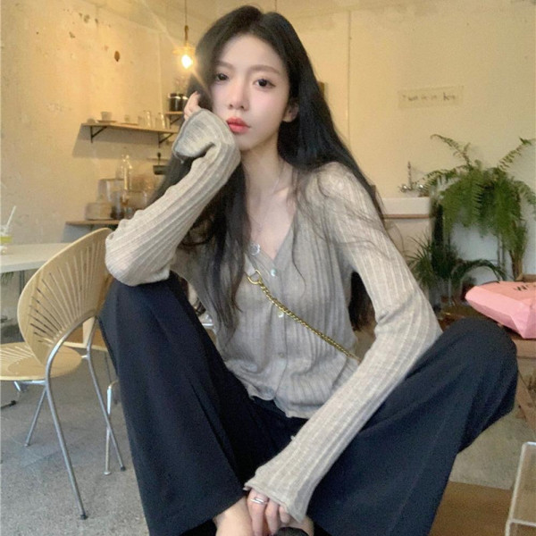 MFNC040117 - 심플 브이넥 시스루 여름 가디건