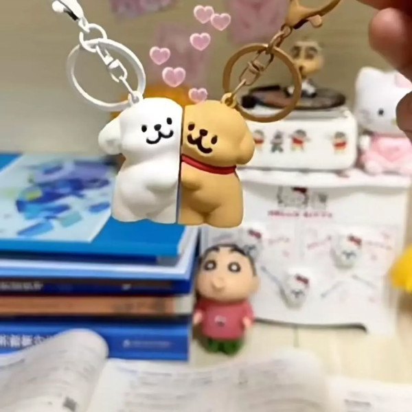 커플 곰돌이 강아지 자석 마그네틱 키링 키홀더 열쇠고리 가방 백 참 꾸미기
