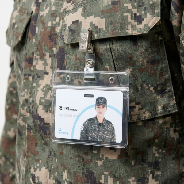 투명 PVC 명찰 케이스 집게 세트 비닐 사원증 가로 세로