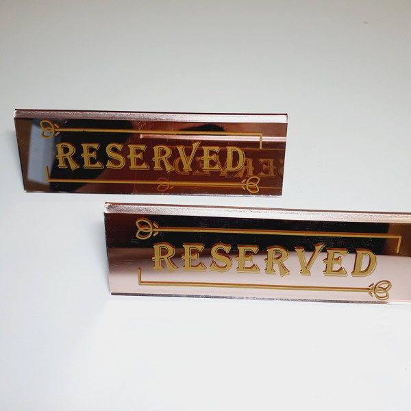 식당 레스토랑 예약석 예약 완료 RESERVED A형 보드
