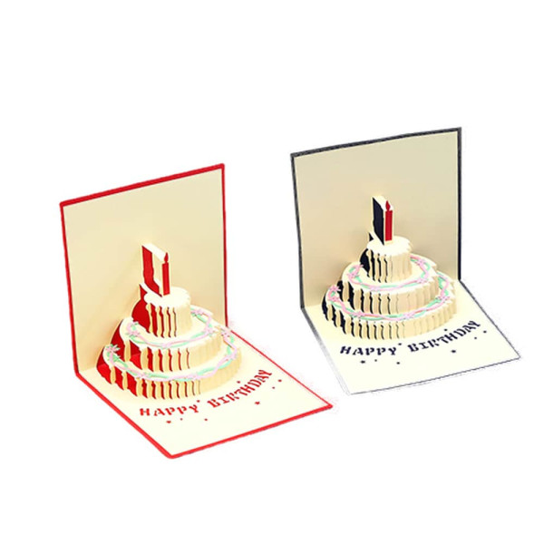 생일 축하 입체카드 레드