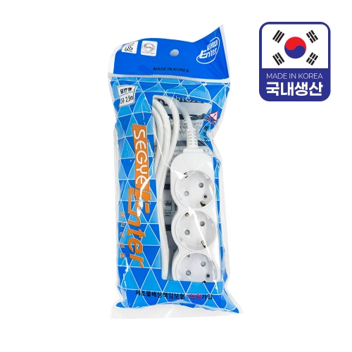 세계 멀티탭 안전 접지 3구 2 5m 국내생산 10A 박스 50개