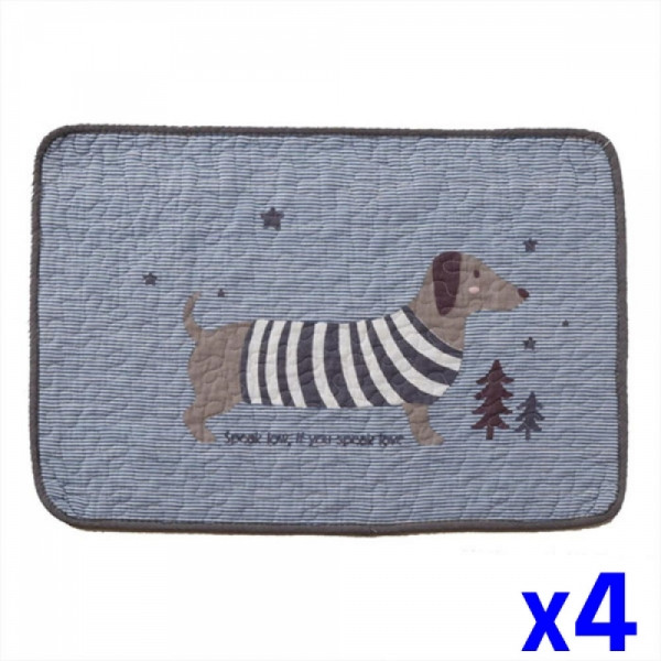 귀여운 그림 순면 발매트 x4개 욕실용품 욕실매트