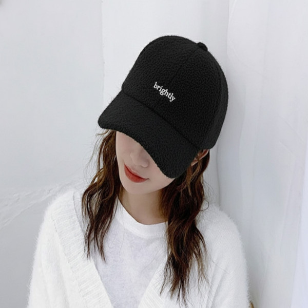 방한 뽀글이 겨울모자 블랙