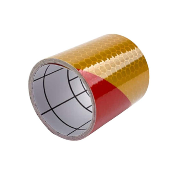 BLEX 고휘도 PVC 벌집 반사테이프 50mm x 1M 황적사선