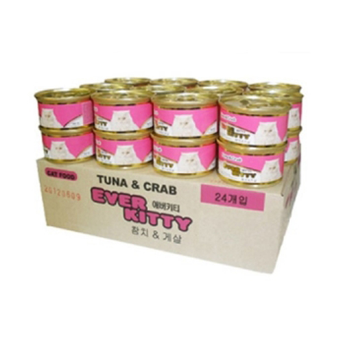 BOX 에버키티 캔 참치 게살85gx24EA 박스 24개