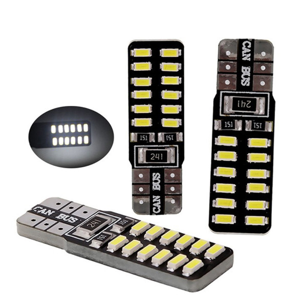 3014smd T10 램프 전구 차량 신호 24 led