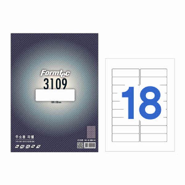 라벨지 주소용 18칸 100매 LS-3109 폼텍