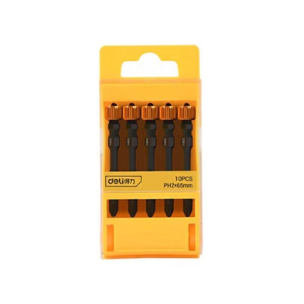 델리 십자 드라이버 드릴용 비트 10개 세트 PH2 x 65mm 3B913